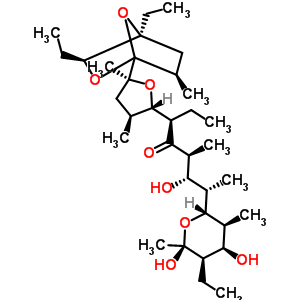 88263-35-8  (3R,5S,6S,7S)-3-{(2S,3S,5S)-5-[(3S,4S,6R)-3,4-diethyl-6-methyl-2,7-dioxabicyclo[2.2.1]hept-1-yl]-3,5-dimethyltetrahydrofuran-2-yl}-7-[(2R,3S,4R,5R,6S)-5-ethyl-4,6-dihydroxy-3,6-dimethyltetrahydro-2H-pyran-2-yl]-6-hydroxy-5-methyloctan-4-one (non-preferred