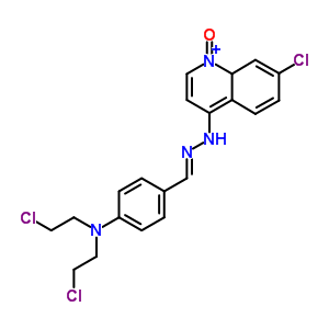 91919-61-8  4-[(2E)-2-{4-[bis(2-chloroethyl)amino]benzylidene}hydrazinyl]-7-chloro-1-oxo-1,8a-dihydroquinolinium