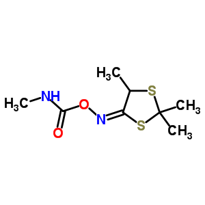 93503-00-5  (methylamino)({[(4E)-2,2,5-trimethyl-1,3-dithiolan-4-ylidene]amino}oxy)methanone