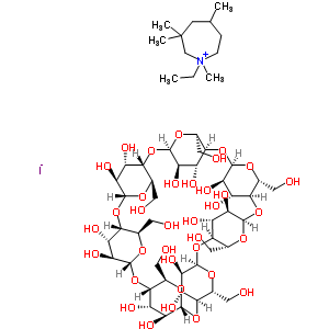 98480-89-8  1-ethyl-1,3,3,5-tetramethylazepanium iodide - (1S,3R,5R,6S,8R,10R,11S,13R,15R,16S,18R,20R,21S,23R,25R,26S,28R,30R,31S,33R,35R,36R,37R,38R,39R,40R,41R,42R,43R,44R,45R,46R,47R,48R,49R)-5,10,15,20,25,30,35-heptakis(hydroxymethyl)-2,4,7,9,12,14,17,19,22,24,27