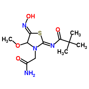 99610-84-1  N-[(2Z,5Z)-3-(2-amino-2-oxoethyl)-5-(hydroxyimino)-4-methoxy-1,3-thiazolidin-2-ylidene]-2,2-dimethylpropanamide