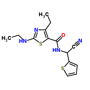 162650-77-3  N-[cyano(thiophen-2-yl)methyl]-4-ethyl-2-(ethylamino)-1,3-thiazole-5-carboxamide