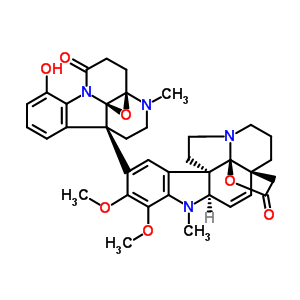 16625-20-0  15-[(3aR,11bR,11cR)-8-hydroxy-3-methyl-6-oxo-2,3,5,6-tetrahydro-4H-3a,11c-epoxyindolo[3,2,1-de][1,5]naphthyridin-11b(1H)-yl]-16,17-dimethoxy-1-methyl-3,4-didehydro-19,21-epoxyaspidospermidin-21-one