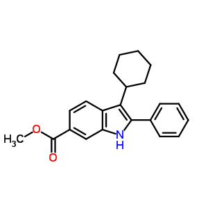 494799-14-3  methyl 3-cyclohexyl-2-phenyl-1H-indole-6-carboxylate