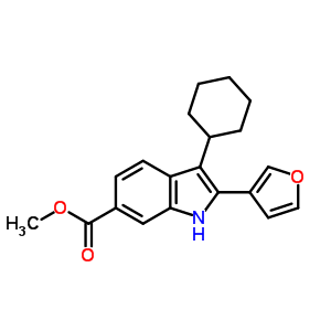 494799-20-1  methyl 3-cyclohexyl-2-(furan-3-yl)-1H-indole-6-carboxylate