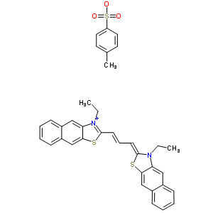51943-57-8  3-ethyl-2-[(1E,3Z)-3-(3-ethylnaphtho[2,3-d][1,3]thiazol-2(3H)-ylidene)prop-1-en-1-yl]naphtho[2,3-d][1,3]thiazol-3-ium 4-methylbenzenesulfonate