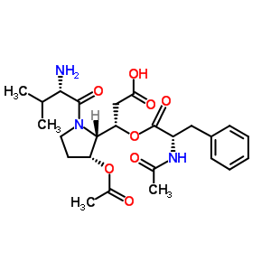 74717-53-6  (3S)-3-[(2S,3R)-3-(acetyloxy)-1-L-valylpyrrolidin-2-yl]-3-[(N-acetyl-L-phenylalanyl)oxy]propanoic acid