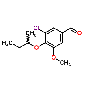 872183-59-0  4-(butan-2-yloxy)-3-chloro-5-methoxybenzaldehyde 872183-59-0  4-(butan-2-yloxy)-3-chloro-5-methoxybenzaldehyde