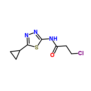 915924-05-9  3-chloro-N-(5-cyclopropyl-1,3,4-thiadiazol-2-yl)propanamide