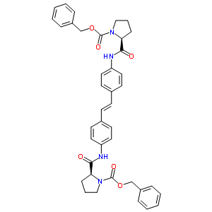 916442-98-3  dibenzyl (2S,2'S)-2,2'-[(E)-ethene-1,2-diylbis(benzene-4,1-diylcarbamoyl)]dipyrrolidine-1-carboxylate (non-preferred name)