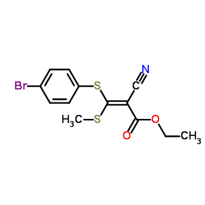 214330-98-0  ethyl (E)-3-(4-bromophenyl)sulfanyl-2-cyano-3-methylsulfanyl-prop-2-enoate