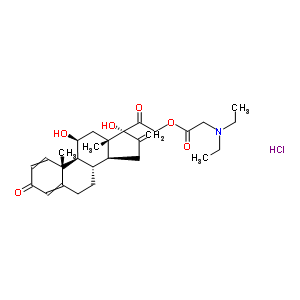 22887-42-9  [2-[(8S,9S,10R,11S,13S,14S,17R)-11,17-dihydroxy-10,13-dimethyl-16-methylene-3-oxo-6,7,8,9,11,12,14,15-octahydrocyclopenta[a]phenanthren-17-yl]-2-oxo-ethyl] 2-diethylaminoacetate hydrochloride
