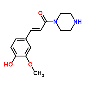 292821-46-6  (E)-3-(4-hydroxy-3-methoxy-phenyl)-1-piperazin-1-yl-prop-2-en-1-one