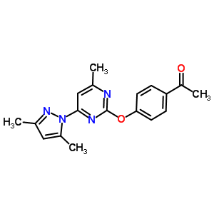 312308-96-6  Ethanone, 1-[4-[[4-(3,5-dimethyl-1H-pyrazol-1-yl)-6-methyl-2-pyrimidinyl]oxy]phenyl]-