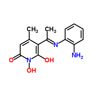345893-91-6  5-[N-(2-aminophenyl)-C-methyl-carbonimidoyl]-1,6-dihydroxy-4-methyl-pyridin-2-one