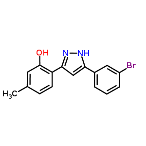 423753-91-7  2-[5-(3-bromophenyl)-1H-pyrazol-3-yl]-5-methylphenol