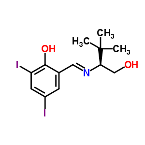 477339-39-2  2-[(E)-[(1S)-1-(hydroxymethyl)-2,2-dimethyl-propyl]iminomethyl]-4,6-diiodo-phenol