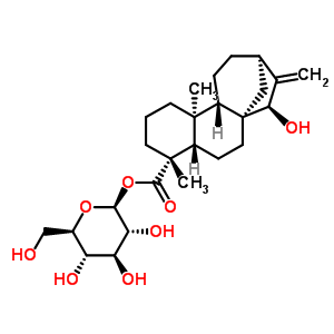 60129-63-7  1-O-[(5beta,8alpha,9beta,10alpha,13alpha,15beta)-15-hydroxy-18-oxokaur-16-en-18-yl]-beta-D-glucopyranose