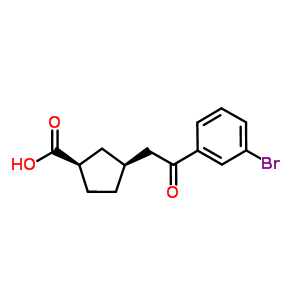 733740-33-5  (1R,3S)-3-[2-(3-bromophenyl)-2-oxo-ethyl]cyclopentane-1-carboxylic acid