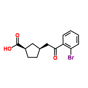 733740-39-1  (1R,3S)-3-[2-(2-bromophenyl)-2-oxo-ethyl]cyclopentane-1-carboxylic acid
