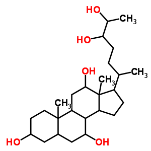 78648-95-0  17-(4,5-dihydroxy-1-methylhexyl)-10,13-dimethylhexadecahydro-1H-cyclopenta[a]phenanthrene-3,7,12-triol (non-preferred name)