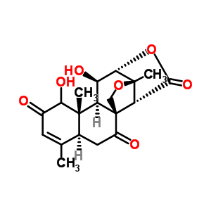 803-22-5  (1R,2S,5R,5aR,7aS,11aS,11bR,14S)-1,11-dihydroxy-8,11a,14-trimethyl-1,7,7a,11,11a,11b-hexahydro-2H-2,5,5a-(methaantriyloxymethano)naftho[1,2-d]oxepine-4,6,10(5H)-trione