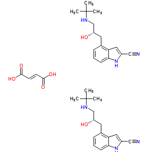 874882-72-1  4-[(2S)-3-(tert-butylamino)-2-hydroxypropyl]-1H-indole-2-carbonitrile (2E)-but-2-enedioate (2:1) (salt)
