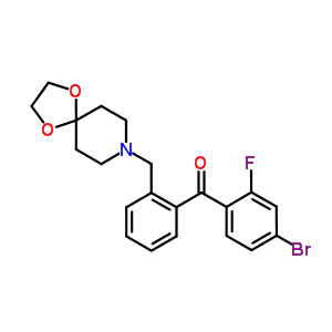 898756-36-0  (4-bromo-2-fluoro-phenyl)-[2-(1,4-dioxa-8-azaspiro[4.5]decan-8-ylmethyl)phenyl]methanone