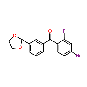898759-37-0  (4-bromo-2-fluoro-phenyl)-[3-(1,3-dioxolan-2-yl)phenyl]methanone