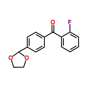 898760-46-8  [4-(1,3-dioxolan-2-yl)phenyl]-(2-fluorophenyl)methanone