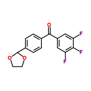 898760-82-2  [4-(1,3-dioxolan-2-yl)phenyl]-(3,4,5-trifluorophenyl)methanone