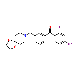 898762-09-9  (4-bromo-2-fluoro-phenyl)-[3-(1,4-dioxa-8-azaspiro[4.5]decan-8-ylmethyl)phenyl]methanone