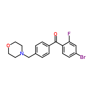 898770-44-0  (4-bromo-2-fluoro-phenyl)-[4-(morpholinomethyl)phenyl]methanone
