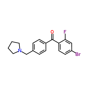 898776-71-1  (4-bromo-2-fluoro-phenyl)-[4-(pyrrolidin-1-ylmethyl)phenyl]methanone