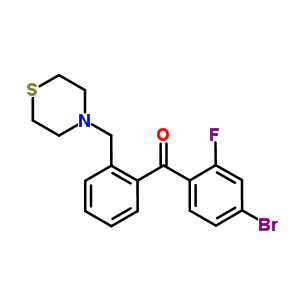 898782-14-4  (4-bromo-2-fluoro-phenyl)-[2-(thiomorpholinomethyl)phenyl]methanone