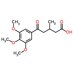 101499-91-6  3-methyl-5-oxo-5-(3,4,5-trimethoxyphenyl)pentanoic acid 101499-91-6  3-methyl-5-oxo-5-(3,4,5-trimethoxyphenyl)pentanoic acid