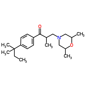 106614-69-1  3-(2,6-dimethylmorpholin-4-yl)-1-[4-(1,1-dimethylpropyl)phenyl]-2-methyl-propan-1-one