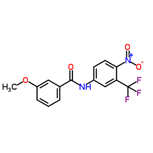 117367-12-1  3-methoxy-N-[4-nitro-3-(trifluoromethyl)phenyl]benzamide