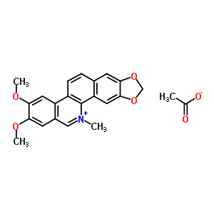 119276-08-3  2,3-dimethoxy-12-methyl[1,3]benzodioxolo[5,6-c]phenanthridin-12-ium acetate