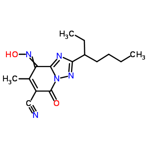 169324-84-9  2-(1-ethylpentyl)-8-hydroxyimino-7-methyl-5-oxo-[1,2,4]triazolo[1,5-a]pyridine-6-carbonitrile