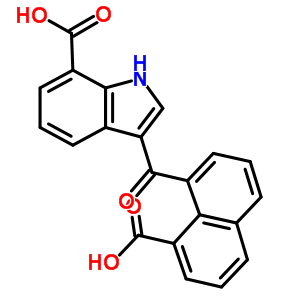 195993-13-6  3-(8-carboxynaphthalene-1-carbonyl)-1H-indole-7-carboxylic acid