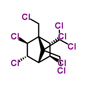 205056-05-9  (1S,2S,3S,4S,5S,6S)-2,3,5,6-tetrachloro-1,7-bis(chloromethyl)-7-(dichloromethyl)bicyclo[2.2.1]heptane