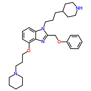 226416-58-6  2-(phenoxymethyl)-4-[3-(piperidin-1-yl)propoxy]-1-[3-(piperidin-4-yl)propyl]-1H-benzimidazole