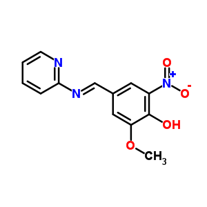 245431-68-9  2-methoxy-6-nitro-4-[(E)-2-pyridyliminomethyl]phenol