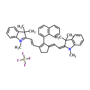 262607-20-5  1,3,3-trimethyl-2-[(E)-2-[(3E)-2-(1-naphthyl)-3-[(2E)-2-(1,3,3-trimethylindolin-2-ylidene)ethylidene]cyclopenten-1-yl]vinyl]indol-1-ium tetrafluoroborate