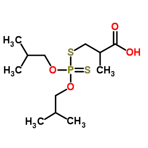 268567-32-4  3-diisobutoxyphosphinothioylsulfanyl-2-methyl-propanoic acid