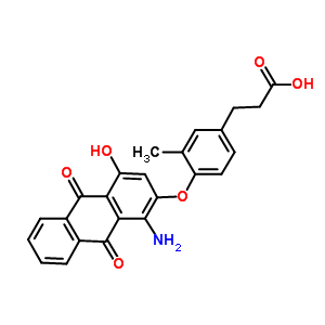288576-20-5  3-[4-[(1-amino-4-hydroxy-9,10-dioxo-2-anthryl)oxy]-3-methyl-phenyl]propanoic acid