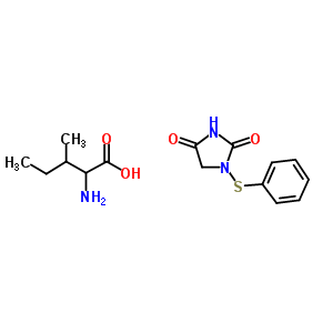 29583-07-1  2-amino-3-methyl-pentanoic acid; 1-phenylsulfanylimidazolidine-2,4-dione