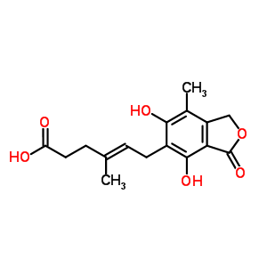 31858-65-8  (E)-6-(4,6-dihydroxy-7-methyl-3-oxo-1H-isobenzofuran-5-yl)-4-methyl-hex-4-enoic acid