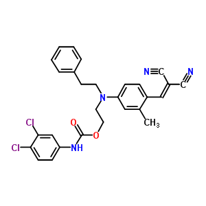37873-04-4  2-[4-(2,2-dicyanovinyl)-3-methyl-N-phenethyl-anilino]ethyl N-(3,4-dichlorophenyl)carbamate